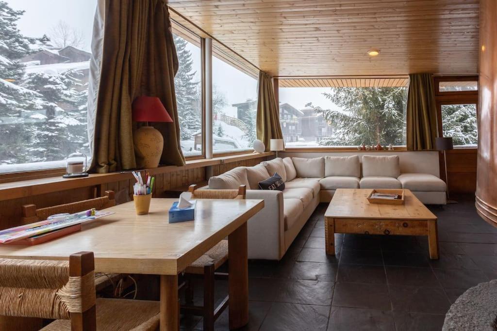 Chalet Robaumont - Grand Chalet Familial Proche Du Centre Et Des Pistes คูร์เชอแวล ภายนอก รูปภาพ